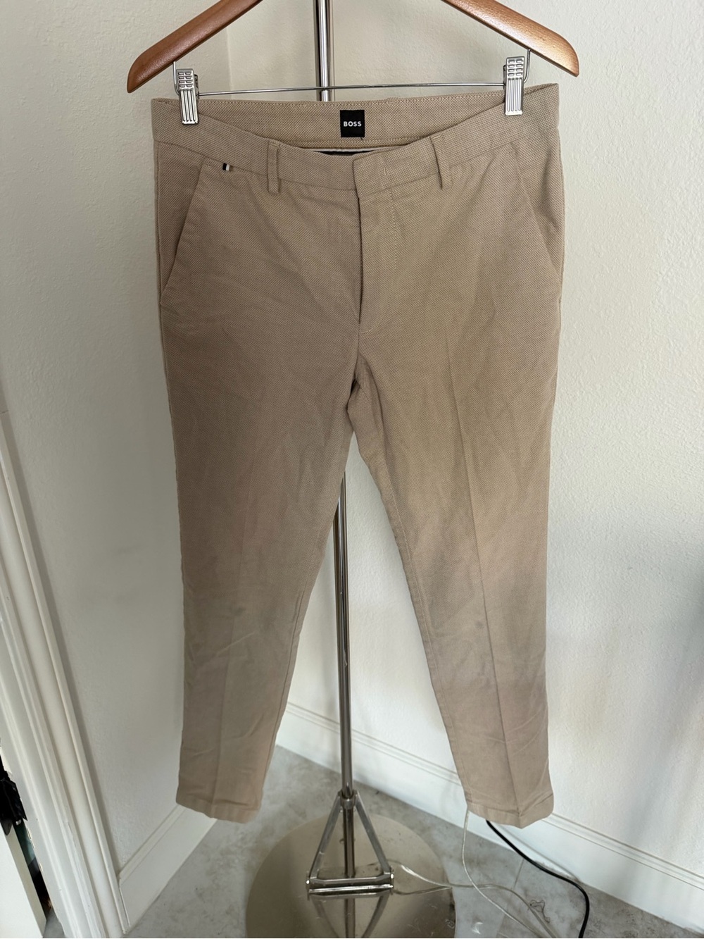BOSS Men’s Slim Tan Dress Pants